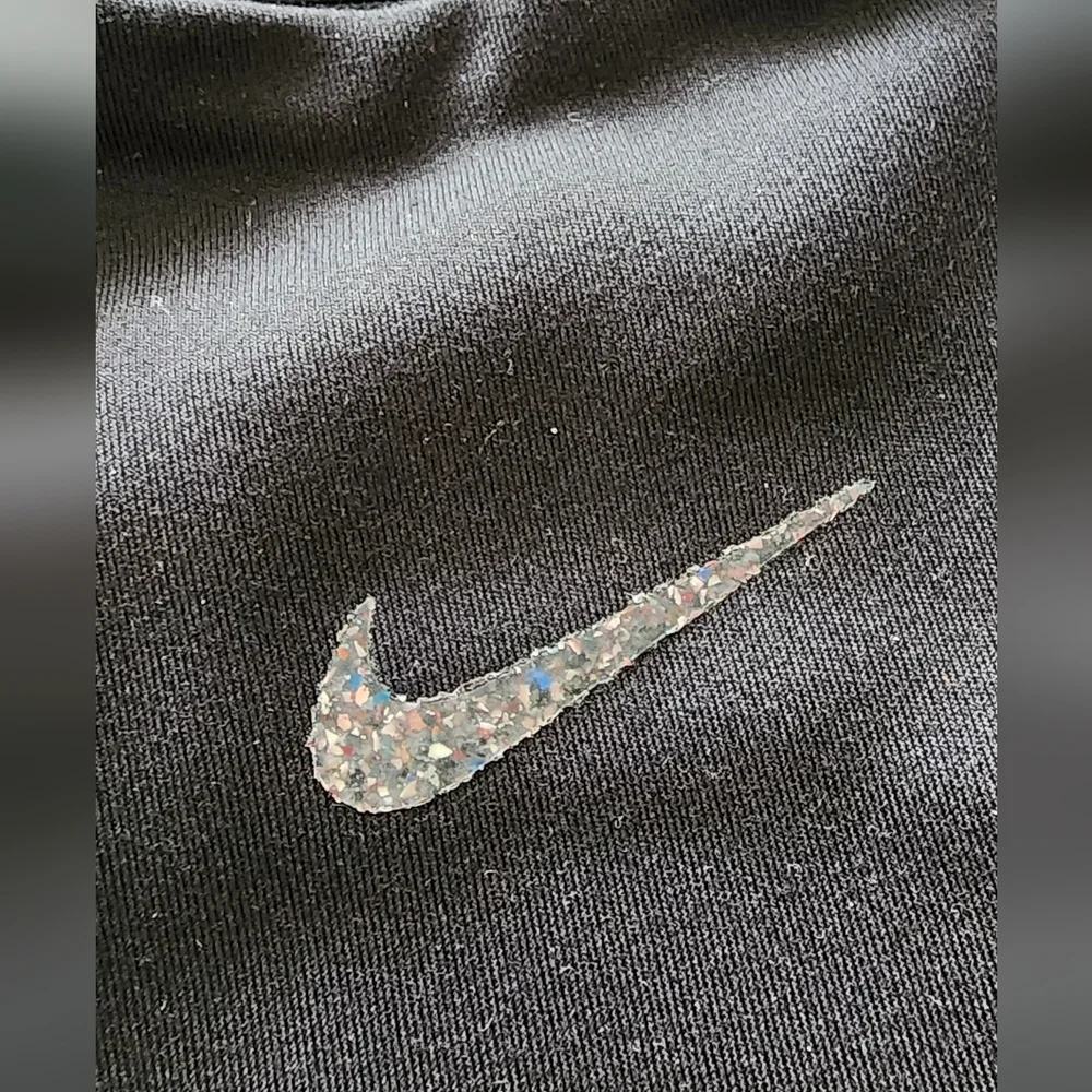 Nike Charcoal Sports Bra with Silver Logo - Picture 2 of 4